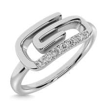 Load image into Gallery viewer, Diamond 1/20 Ct.Tw. Paper Clip Ring in 925 Silver