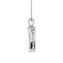 Load image into Gallery viewer, Sterling Silver 1/20 Ct.Tw. Diamond Heart MOM Pendant