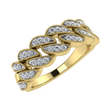 Cargar imagen en el visor de la galería, 14K Yellow Gold 1/5 Ct.Tw. Diamond Cuban Style Band