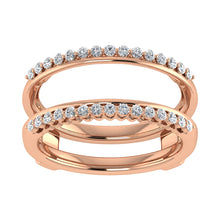 Load image into Gallery viewer, 10K Pink Gold 1/4 Ct.Tw. Diamond Guard Ring