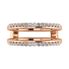 Load image into Gallery viewer, 10K Pink Gold 1/4 Ct.Tw. Diamond Guard Ring