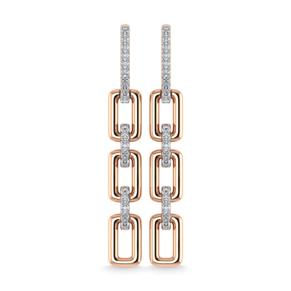 Diamond 1/6 Ct.Tw. Danglers Earrings in 10K Rose Gold