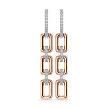 Cargar imagen en el visor de la galería, Diamond 1/6 Ct.Tw. Danglers Earrings in 10K Rose Gold