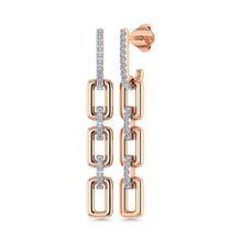 Cargar imagen en el visor de la galería, Diamond 1/6 Ct.Tw. Danglers Earrings in 10K Rose Gold