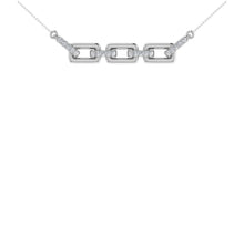 Cargar imagen en el visor de la galería, 10K White Gold 1/10 Ct.Tw. Diamond Cuban Link Necklace