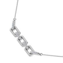 Cargar imagen en el visor de la galería, 10K White Gold 1/10 Ct.Tw. Diamond Cuban Link Necklace