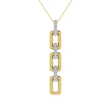 Load image into Gallery viewer, 10K Yellow Gold 1/8 Ct.Tw. Diamond Cuban Link Pendant