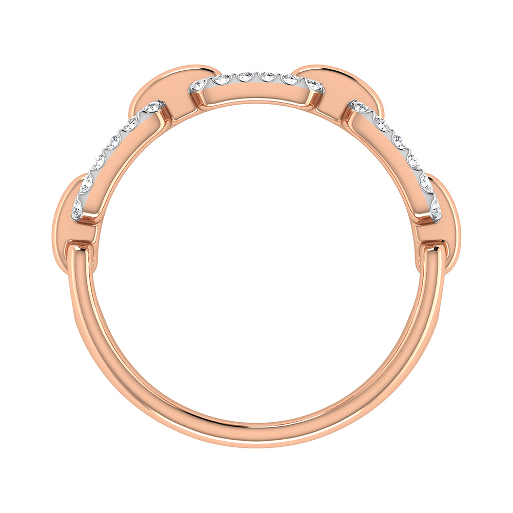 10K Rose Gold 1/4 Ct.Tw. Diamond Fashion Ring