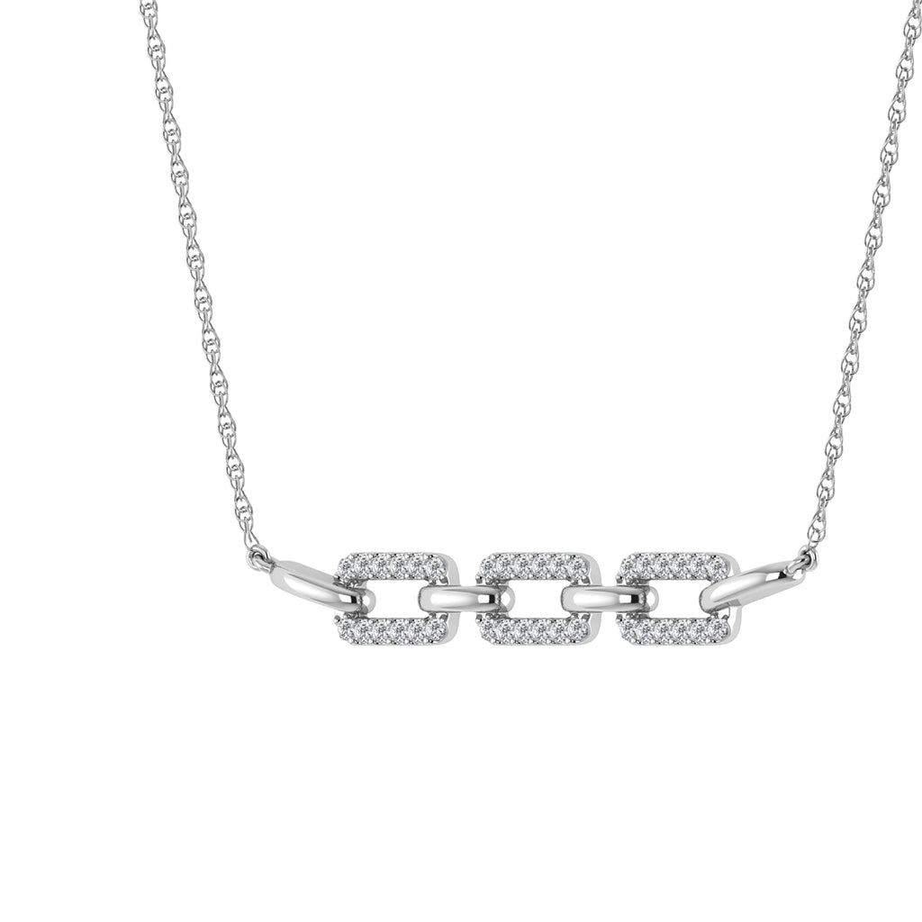 Diamond 1/5 Ct.Tw. Fashion Necklace in 10K White Gold