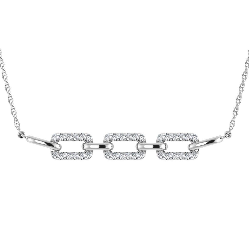 Diamond 1/5 Ct.Tw. Fashion Necklace in 10K White Gold