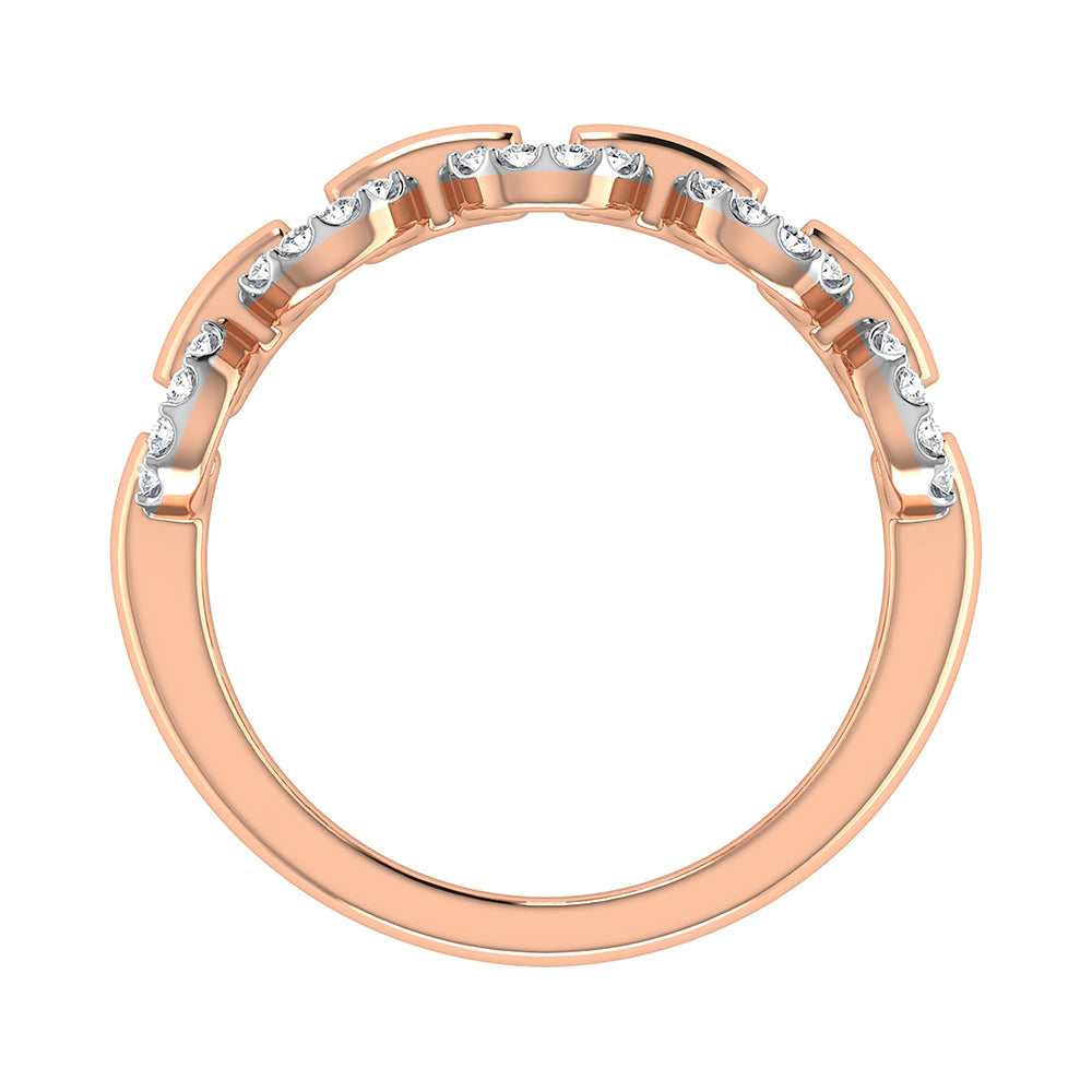 10K Rose Gold 1/6 Ct.Tw. Diamond Fashion Ring