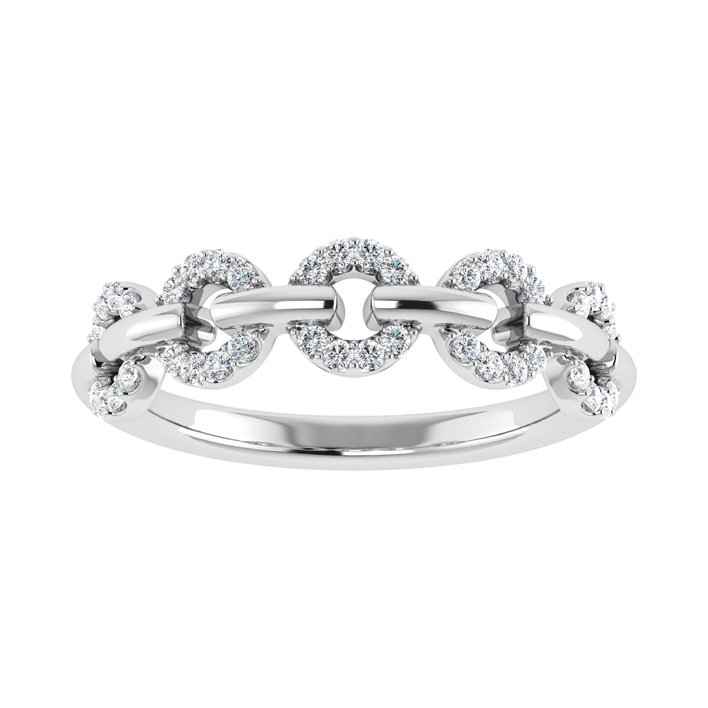 10K White Gold 1/6 Ct.Tw. Diamond Fashion Ring