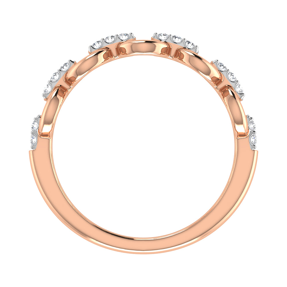 10K Rose Gold 1/10 Ct.Tw. Diamond Fashion Ring