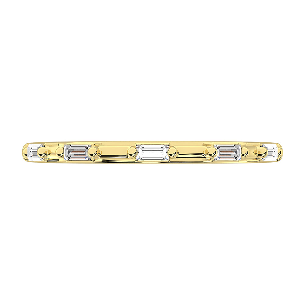 14K Yellow Gold 1/2 Ct.Tw. Diamond Curve Band