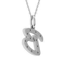 Load image into Gallery viewer, Diamond 1/8 Ct.Tw. Letter B Pendant in 10K White Gold