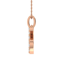 Load image into Gallery viewer, Diamond 1/8 Ct.Tw. Letter C Pendant in 10K Rose Gold