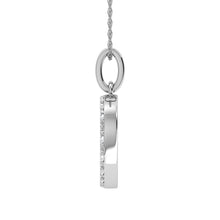 Cargar imagen en el visor de la galería, Diamond 1/8 Ct.Tw. Letter D Pendant in 10K White Gold