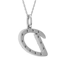 Cargar imagen en el visor de la galería, Diamond 1/8 Ct.Tw. Letter D Pendant in 10K White Gold