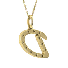 Cargar imagen en el visor de la galería, Diamond 1/8 Ct.Tw. Letter D Pendant in 10K Yellow Gold