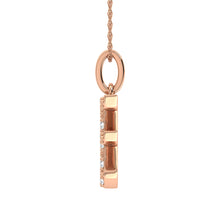 Load image into Gallery viewer, Diamond 1/8 Ct.Tw. Letter E Pendant in 10K Rose Gold