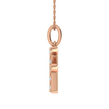 Load image into Gallery viewer, Diamond 1/8 Ct.Tw. Letter F Pendant in 10K Rose Gold