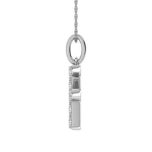 Load image into Gallery viewer, Diamond 1/8 Ct.Tw. Letter F Pendant in 10K White Gold