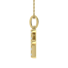 Cargar imagen en el visor de la galería, Diamond 1/8 Ct.Tw. Letter F Pendant in 10K Yellow Gold