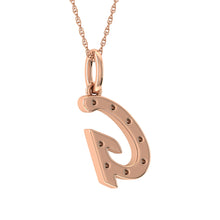 Load image into Gallery viewer, Diamond 1/8 Ct.Tw. Letter G Pendant in 10K Rose Gold