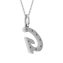 Load image into Gallery viewer, Diamond 1/8 Ct.Tw. Letter G Pendant in 10K White Gold