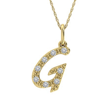 Load image into Gallery viewer, Diamond 1/8 Ct.Tw. Letter G Pendant in 10K Yellow Gold