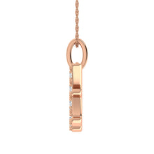 Load image into Gallery viewer, Diamond 1/8 Ct.Tw. Letter H Pendant in 10K Rose Gold