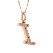 Cargar imagen en el visor de la galería, Diamond 1/8 Ct.Tw. Letter I Pendant in 10K Rose Gold