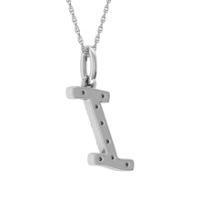 Load image into Gallery viewer, Diamond 1/8 Ct.Tw. Letter I Pendant in 10K White Gold