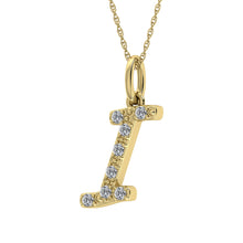 Load image into Gallery viewer, Diamond 1/8 Ct.Tw. Letter I Pendant in 10K Yellow Gold