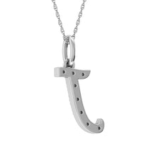 Load image into Gallery viewer, Diamond 1/8 Ct.Tw. Letter J Pendant in 10K White Gold