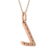 Load image into Gallery viewer, Diamond 1/8 Ct.Tw. Letter L Pendant in 10K Rose Gold