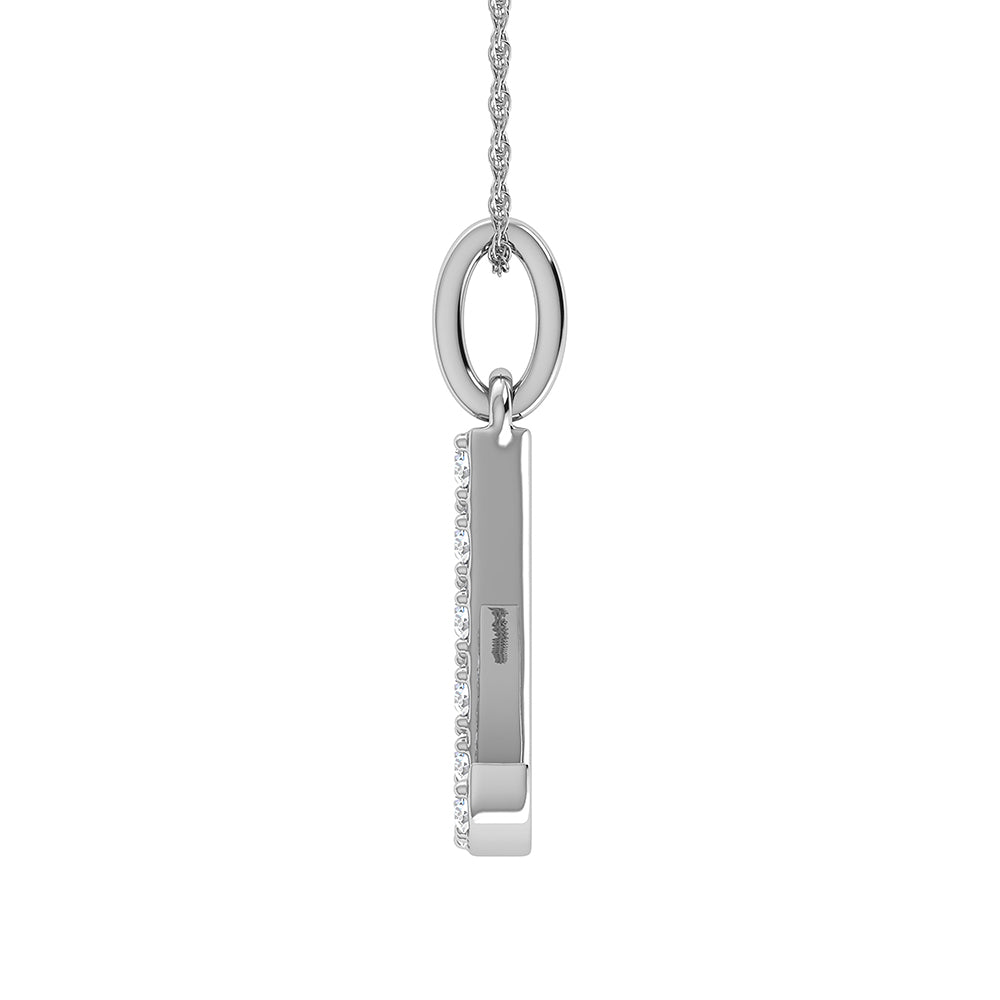 Diamond 1/8 Ct.Tw. Letter L Pendant in 10K White Gold