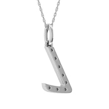 Load image into Gallery viewer, Diamond 1/8 Ct.Tw. Letter L Pendant in 10K White Gold