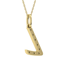 Load image into Gallery viewer, Diamond 1/8 Ct.Tw. Letter L Pendant in 10K Yellow Gold