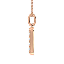 Load image into Gallery viewer, Diamond 1/8 Ct.Tw. Letter M Pendant in 10K Rose Gold