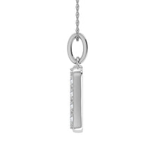 Load image into Gallery viewer, Diamond 1/8 Ct.Tw. Letter M Pendant in 10K White Gold