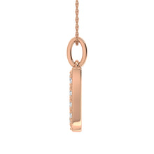 Load image into Gallery viewer, Diamond 1/8 Ct.Tw. Letter N Pendant in 10K Rose Gold