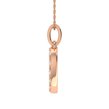 Load image into Gallery viewer, Diamond 1/8 Ct.Tw. Letter O Pendant in 10K Rose Gold