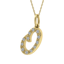 Cargar imagen en el visor de la galería, Diamond 1/8 Ct.Tw. Letter O Pendant in 10K Yellow Gold