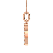 Cargar imagen en el visor de la galería, Diamond 1/8 Ct.Tw. Letter P Pendant in 10K Rose Gold