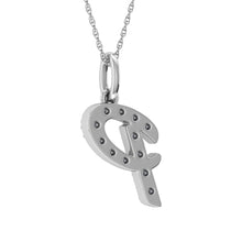 Cargar imagen en el visor de la galería, Diamond 1/8 Ct.Tw. Letter P Pendant in 10K White Gold