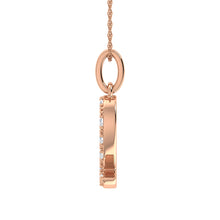 Cargar imagen en el visor de la galería, Diamond 1/8 Ct.Tw. Letter Q Pendant in 10K Rose Gold