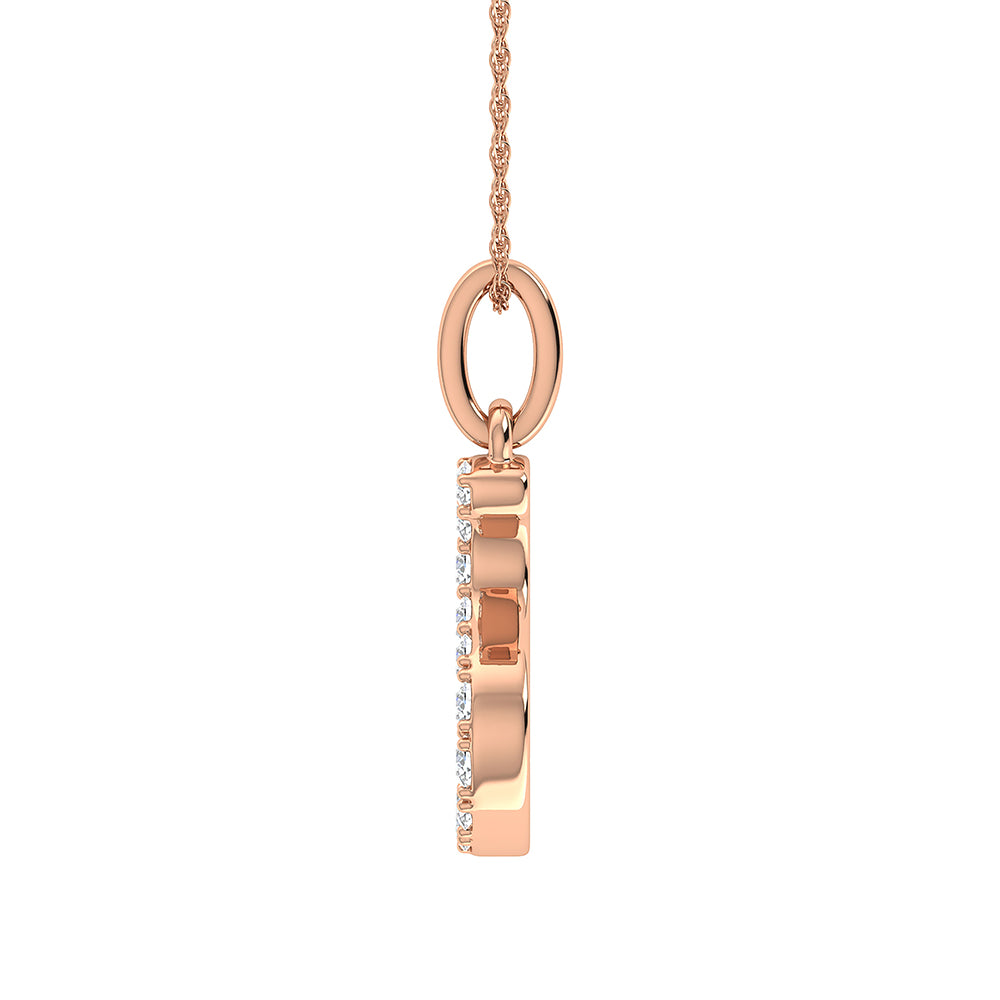 Diamond 1/8 Ct.Tw. Letter S Pendant in 10K Rose Gold