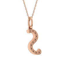 Load image into Gallery viewer, Diamond 1/8 Ct.Tw. Letter S Pendant in 10K Rose Gold