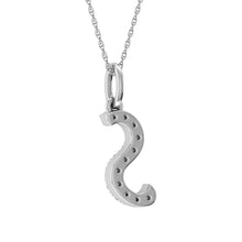 Cargar imagen en el visor de la galería, Diamond 1/8 Ct.Tw. Letter S Pendant in 10K White Gold